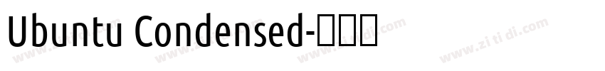 Ubuntu Condensed字体转换